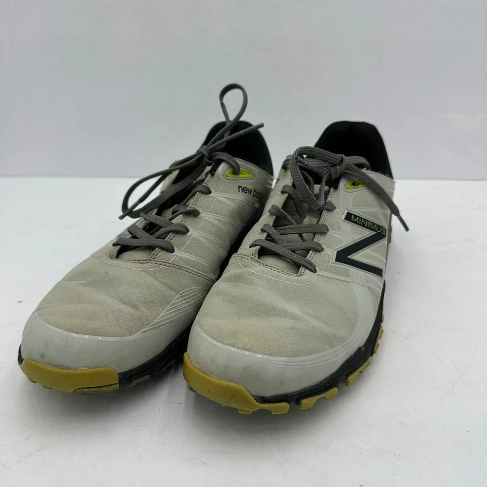New Balance Minimus NBG1005 Men Golf Shoes Grey Yellow Waterproof Spikeless 12 D